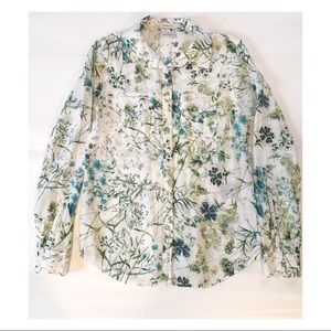 Floral Print Button-Down Shirt